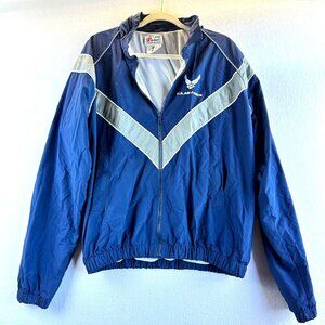 US Air Force Skilcraft Windbreaker Mens Small Long Blue Physical Training AF PTU